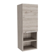 TUHOME Mila Bathroom Cabinet - Light Gray - Material Engineered Wood