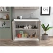 TUHOME Napoles Freestanding Sink - White/Light Grey Engineered Wood