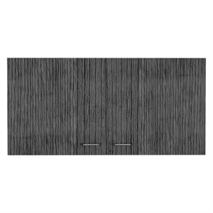 TUHOME Napoles Wall Cabinet - White/Smoky Oak  Engineered Wood