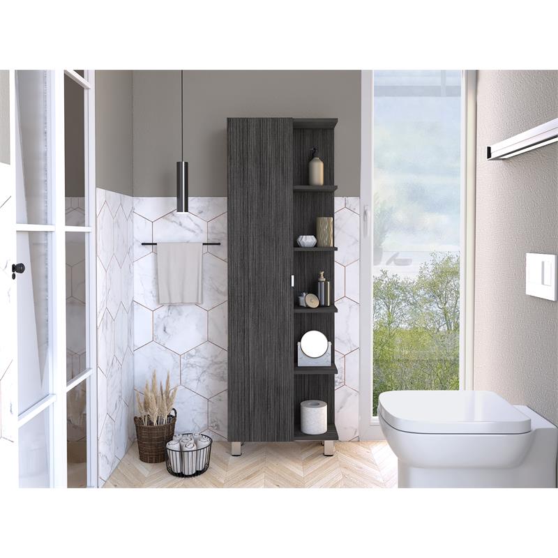 TUHOME Urano Linen Cabinet - Ash Engineered Wood - For Bathroom