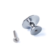 TUHOME silver metal Mushroom Cabinet Hardware Knob Diameter 1-1/8 Inch Set Of 20
