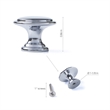 TUHOME silver metal Mushroom Cabinet Hardware Knob Diameter 1-1/8 Inch Set Of 20
