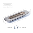 TUHOME  Silver stainless Steel Recessed Oval Flush Pulls   6