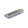 TUHOME  Silver stainless Steel Recessed Oval Flush Pulls   6