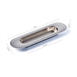 TUHOME  Silver stainless Steel Recessed Oval Flush Pulls   6