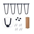 TUHOME 19.7 inches Black stainless steel Hairpin Legs                 (Set Of 4)
