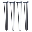 TUHOME 19.7 inches Black stainless steel Hairpin Legs                 (Set Of 4)