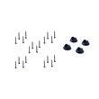 TUHOME 19.7 inches Black stainless steel Hairpin Legs                 (Set Of 4)