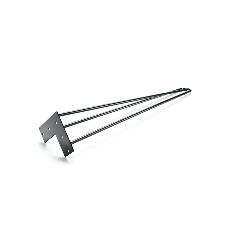 TUHOME 28 inches Black stainless steel Hairpin Legs                  (Set Of 4)
