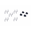 TUHOME 28 inches Black stainless steel Hairpin Legs                  (Set Of 4)