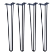 TUHOME 28 inches Black stainless steel Hairpin Legs                  (Set Of 4)