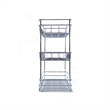 TUHOME silver metal Kitchen Cabinet Pull Out Basket 3 Tier Sliding Organizer
