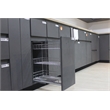 TUHOME silver metal Kitchen Cabinet Pull Out Basket 3 Tier Sliding Organizer