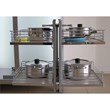 TUHOME Stainless steel Blind Corner Cabinet Organizer Silver