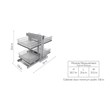 TUHOME Stainless steel Blind Corner Cabinet Organizer Silver