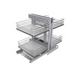 TUHOME Stainless steel Blind Corner Cabinet Organizer Silver