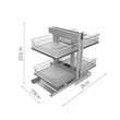TUHOME Stainless steel Blind Corner Cabinet Organizer Silver