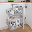 TUHOME Stainless steel Blind Corner Cabinet Organizer Silver