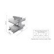 TUHOME Stainless steel Blind Corner Cabinet Organizer Silver