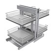 TUHOME Stainless steel Blind Corner Cabinet Organizer Silver