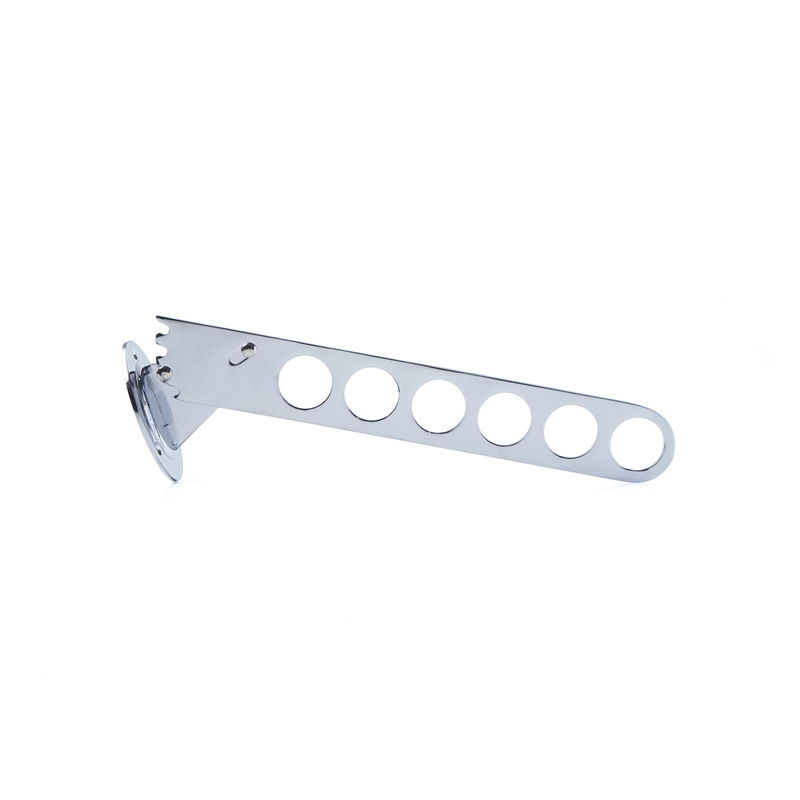 TUHOME  silver Stainless steel Clothes Rack Adjustable Angle 6 Holes (Set Of 4)