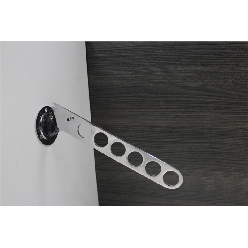 TUHOME  silver Stainless steel Clothes Rack Adjustable Angle 6 Holes (Set Of 4)