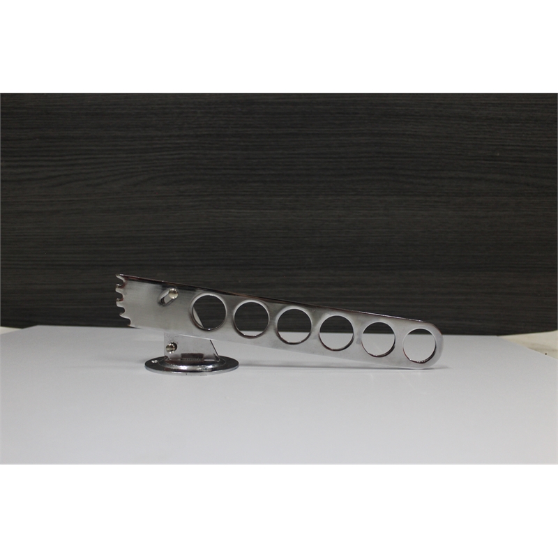 TUHOME  silver Stainless steel Clothes Rack Adjustable Angle 6 Holes (Set Of 4)