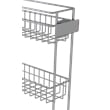TUHOME silver Kitchen Seasoning Rack Cabinet Pullout Organizer stainless steel