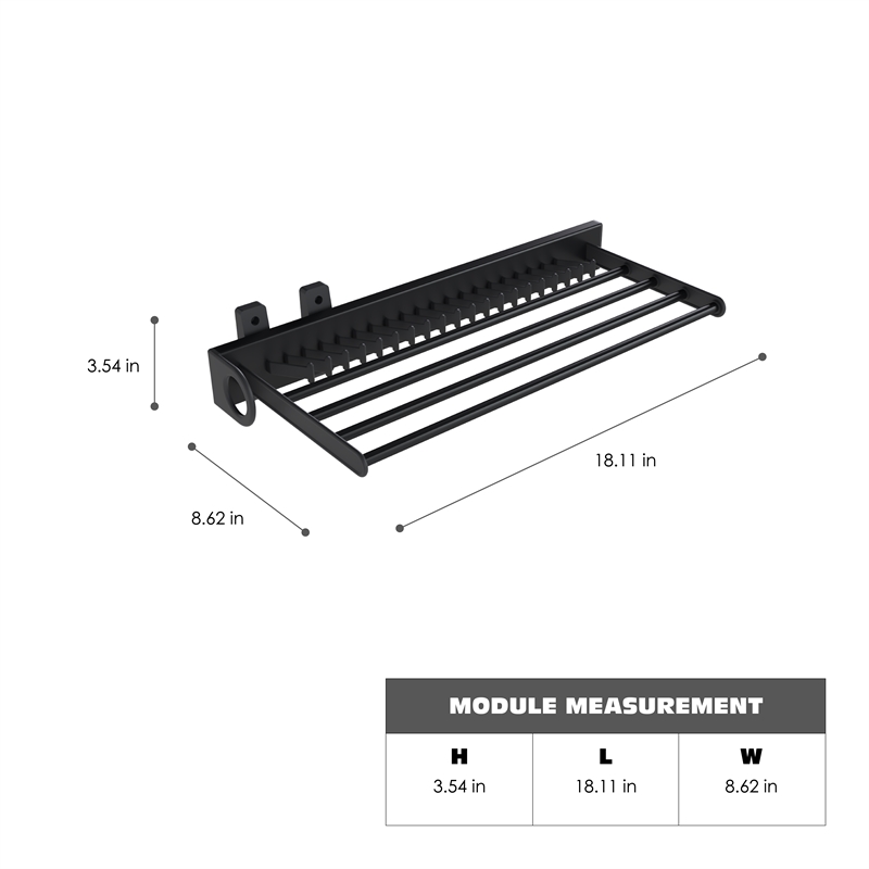 TUHOME Pull Out Trouser&Tie Rack 14 Hooks And 4 Arms Black aluminum X1 Un