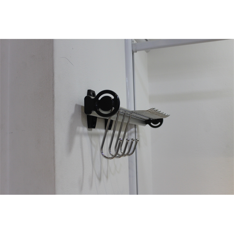 TUHOME Silver Stainless steel Pull Out Belt &Tie Rack Chrome Plated X2 Un