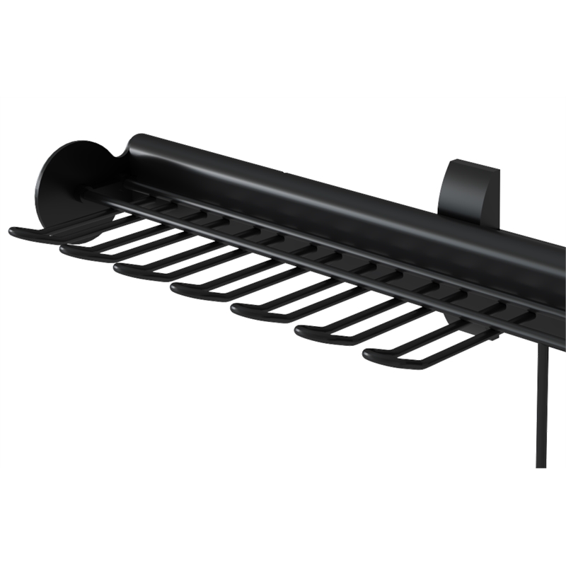 TUHOME black Stainless steel Pull Out Belt &Tie Rack Chrome Plated X2 Un