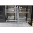 TUHOME  silver stainless steel Blind Corner Cabinet Organizer Grilled Base X1 Un