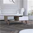 TUHOME Olso Coffee Table 2.0 - Dark Brown / White Engineered Wood - Living Room