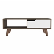 TUHOME Olso Coffee Table 2.0 - Dark Brown / White Engineered Wood - Living Room