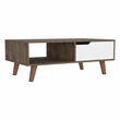 TUHOME Olso Coffee Table 2.0 - Dark Brown / White Engineered Wood - Living Room