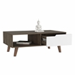 TUHOME Olso Coffee Table 2.0 - Dark Brown / White Engineered Wood - Living Room