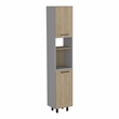 TUHOME Hasselt Kitchen Pantry Light Pine (beige)/White Engineered Wood