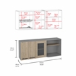 TUHOME Hasselt Wall Cabinet Light Pine (beige) Engineered Wood