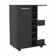 Vassel  2 Piece Living Room Set  Bar Cart  and Coffee Table  Black Espresso