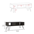 Vassel  2 Piece Living Room Set  Bar Cart  and Coffee Table  Black Espresso