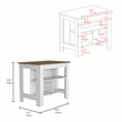 Oslo 2 Piece Kitchen Set Kicthen Island and Kitchen Cart Multi-color