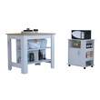 Oslo 2 Piece Kitchen Set Kicthen Island and Kitchen Cart Multi-color