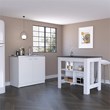 Phoenix 2 Piece Kitchen Set  Kitchen Island and Utility Sink Cabinet White Onyx