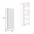 Charlotte 2 Piece Kitchen Set Kitchen Island and Kitchen Pantry White Onyx