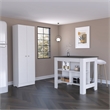 Charlotte 2 Piece Kitchen Set Kitchen Island and Kitchen Pantry White Onyx