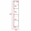 Labelle 2 Piece Bathroom Set  Medicine Cabinet and Linen Cabinet Multi-color