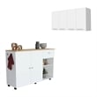 Malibu 2 Piece Kitchen Set Multi-Color Engineered Wood