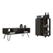 Vassel 2 Piece Living Room Set Brown Engineered Wood