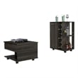 Inwood 2 Piece Living Room Set Brown Engineered Wood