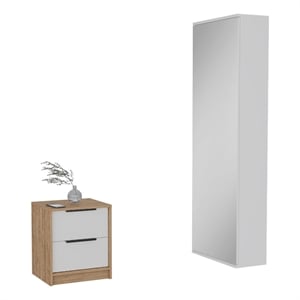TUHOME Carmy 2 Piece Bedroom Set Multi-ColorEngineered Wood